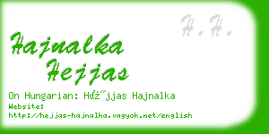 hajnalka hejjas business card